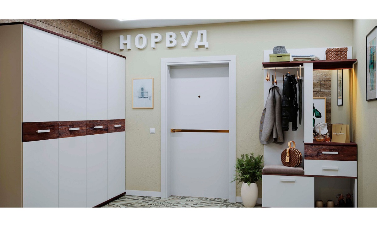 Фотография модульная прихожая Норвуд Комплект 3