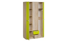 шкаф комбинированный НМ 013.08-01 Акварель, цвет: Дуб Сонома + Лайм