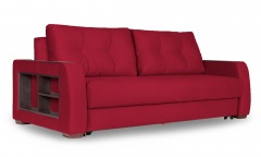 Фотография диван-кровать Вегас Стиль (с полками), цвет Bingo red (красный)