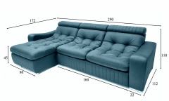 Размеры углового дивана Мартин-Люкс 160 NEW